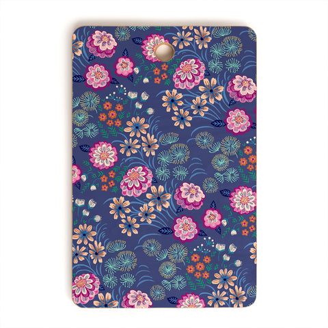 Pimlada Phuapradit Floral Gems Cutting Board Rectangle