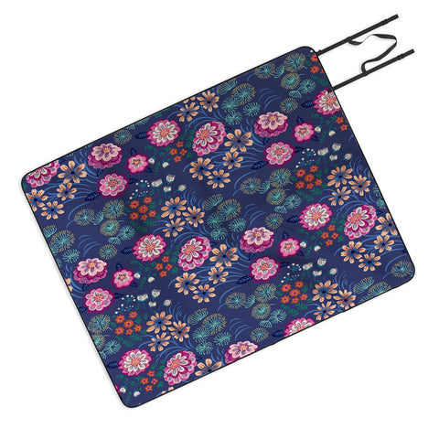 Pimlada Phuapradit Floral Gems Picnic Blanket