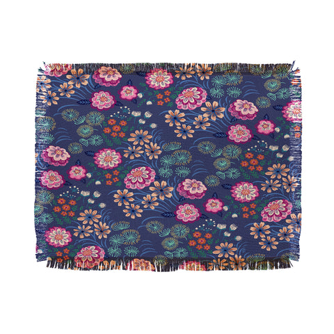Pimlada Phuapradit Floral Gems Throw Blanket