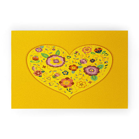 Pimlada Phuapradit Floral heart 2 Welcome Mat