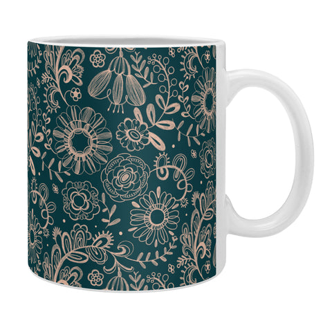 Pimlada Phuapradit Floral line drawing Coffee Mug