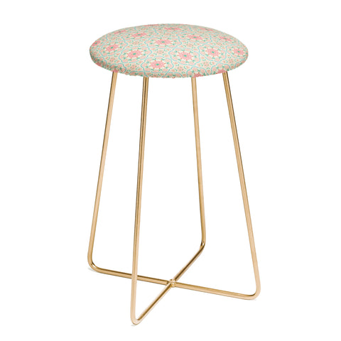 Pimlada Phuapradit Floral Mandala tile Counter Stool