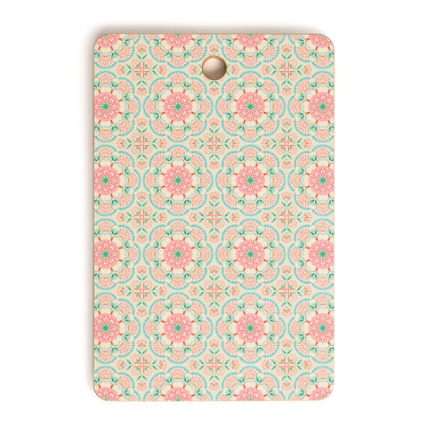 Pimlada Phuapradit Floral Mandala tile Cutting Board Rectangle