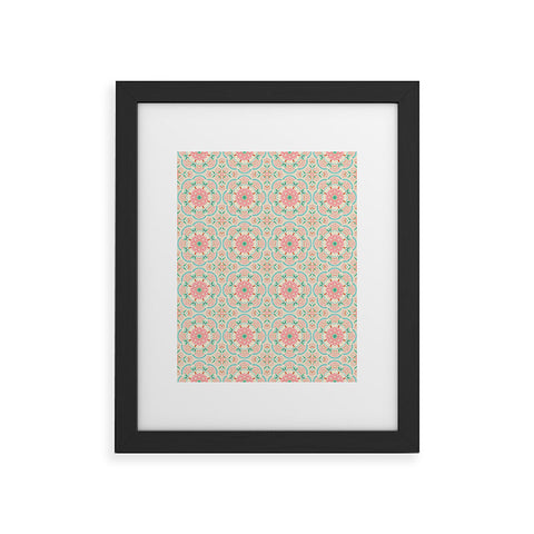 Pimlada Phuapradit Floral Mandala tile Framed Art Print