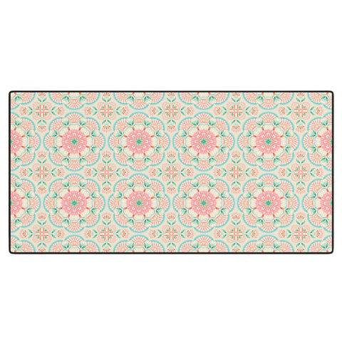Pimlada Phuapradit Floral Mandala tile Desk Mat