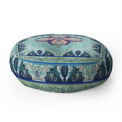 Pimlada Phuapradit Floral Maze 01 Floor Pillow Round