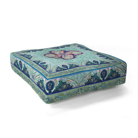 Pimlada Phuapradit Floral Maze 01 Floor Pillow Square