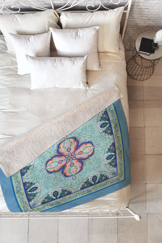 Pimlada Phuapradit Floral Maze 01 Fleece Throw Blanket