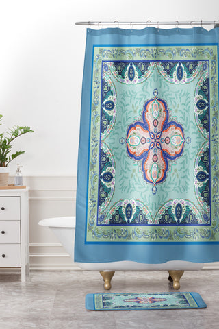 Pimlada Phuapradit Floral Maze 01 Shower Curtain And Mat