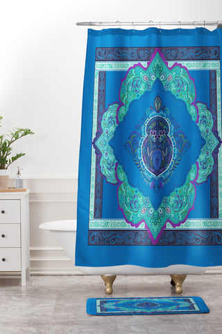 Pimlada Phuapradit Floral Maze Shower Curtain And Mat