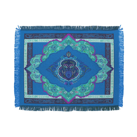 Pimlada Phuapradit Floral Maze Throw Blanket