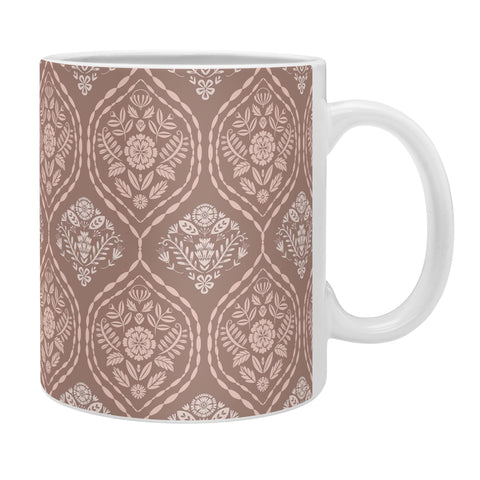 Pimlada Phuapradit Floral Ogee pink taupe Coffee Mug