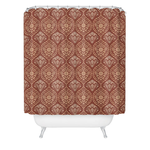 Pimlada Phuapradit Floral Ogee Sienna Shower Curtain