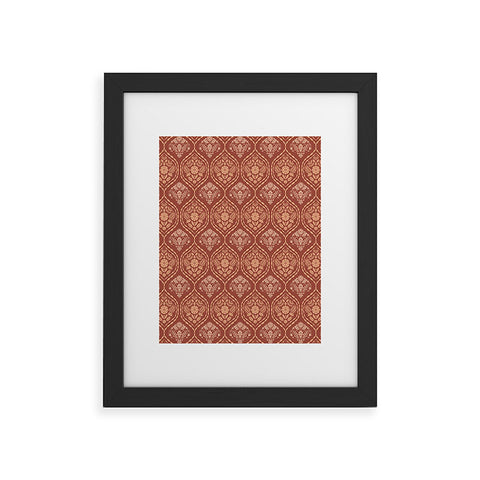 Pimlada Phuapradit Floral Ogee Sienna Framed Art Print
