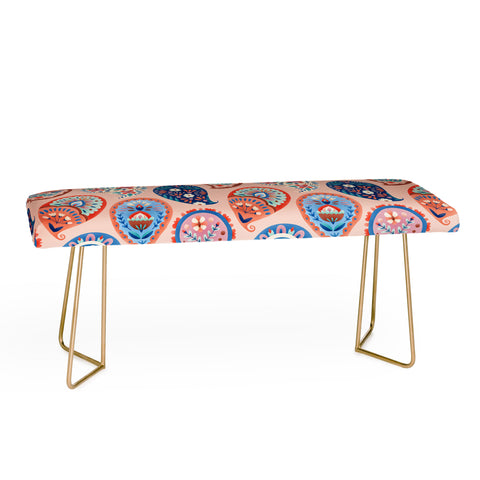 Pimlada Phuapradit Floral Paisley Half Drop Bench