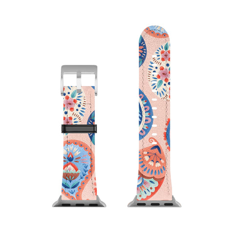 Pimlada Phuapradit Floral Paisley Half Drop Apple Watch Band