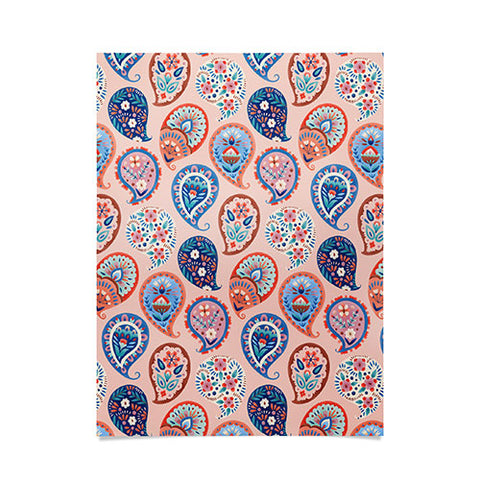 Pimlada Phuapradit Floral Paisley Half Drop Poster