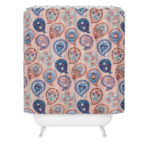 Pimlada Phuapradit Floral Paisley Half Drop Shower Curtain