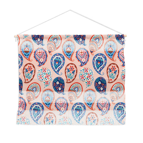 Pimlada Phuapradit Floral Paisley Half Drop Wall Hanging Landscape