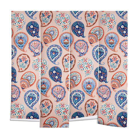 Pimlada Phuapradit Floral Paisley Half Drop Wall Mural