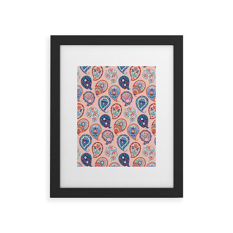 Pimlada Phuapradit Floral Paisley Half Drop Framed Art Print