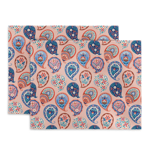 Pimlada Phuapradit Floral Paisley Half Drop Placemat