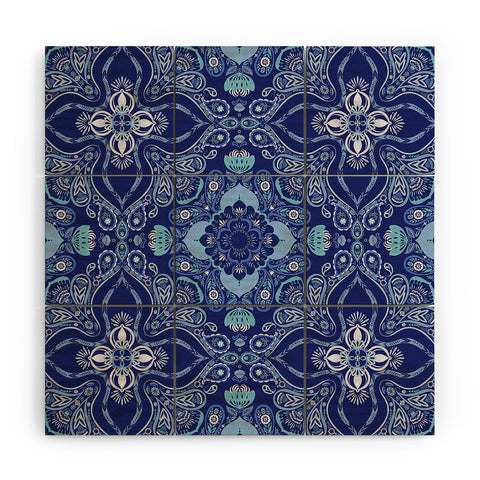 Pimlada Phuapradit Floral Paisley tiles Wood Wall Mural