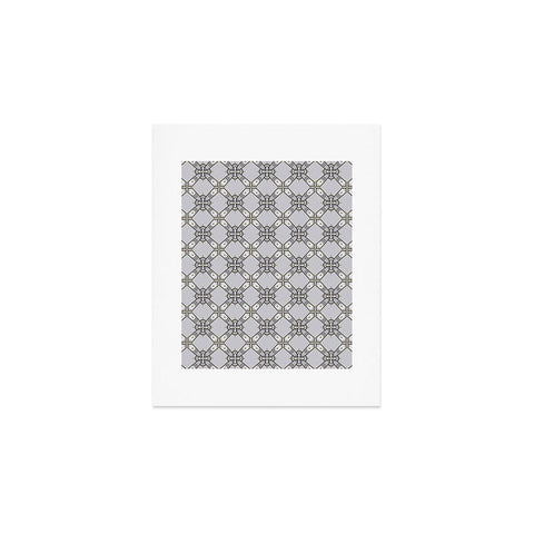 Pimlada Phuapradit Floral tile blue grey Art Print
