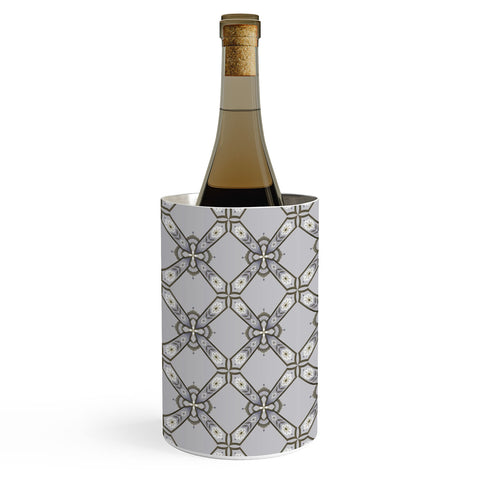 Pimlada Phuapradit Floral tile blue grey Wine Chiller
