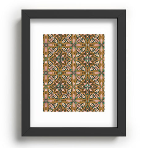 Pimlada Phuapradit Floral tile in yellow ochre Recessed Framing Rectangle