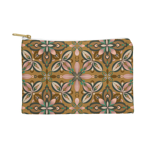 Pimlada Phuapradit Floral tile in yellow ochre Pouch