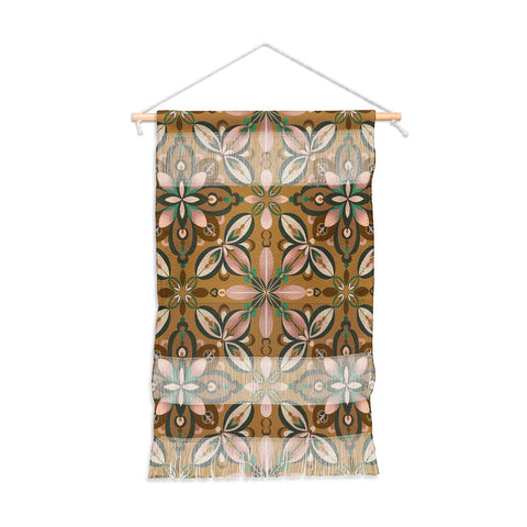 Pimlada Phuapradit Floral tile in yellow ochre Wall Hanging Portrait