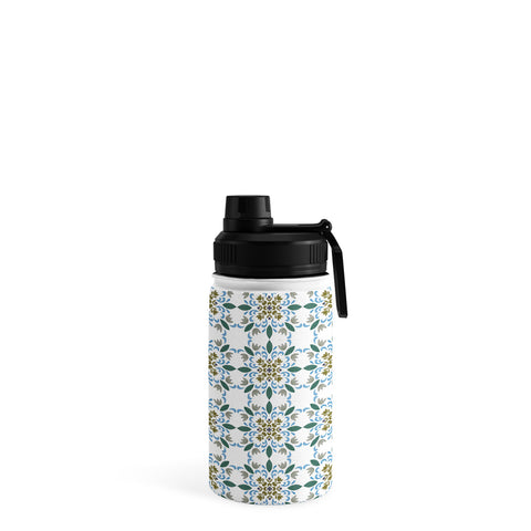 Pimlada Phuapradit Floral tiles 4 Water Bottle