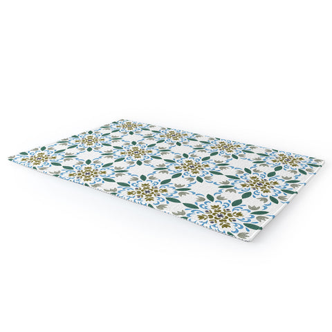 Pimlada Phuapradit Floral tiles 4 Area Rug