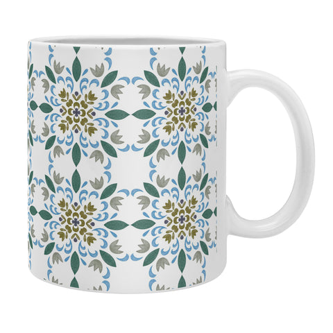 Pimlada Phuapradit Floral tiles 4 Coffee Mug