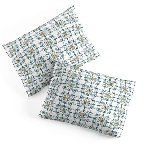 Pimlada Phuapradit Floral tiles 4 Pillow Shams