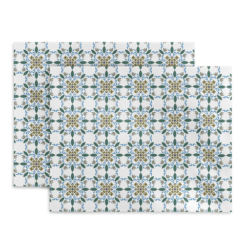 Pimlada Phuapradit Floral tiles 4 Placemat