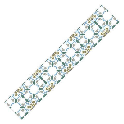 Pimlada Phuapradit Floral tiles 4 Table Runner