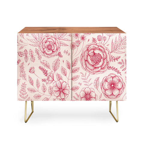 Pimlada Phuapradit Flower drawing pink Credenza