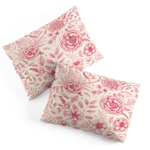 Pimlada Phuapradit Flower drawing pink Pillow Shams
