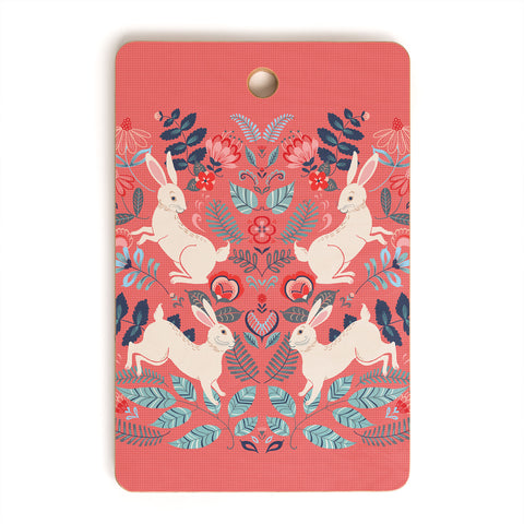 Pimlada Phuapradit Folk Bunnies Cutting Board Rectangle