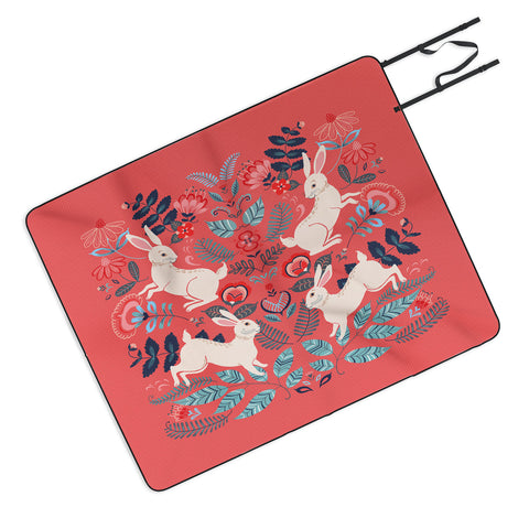 Pimlada Phuapradit Folk Bunnies Picnic Blanket
