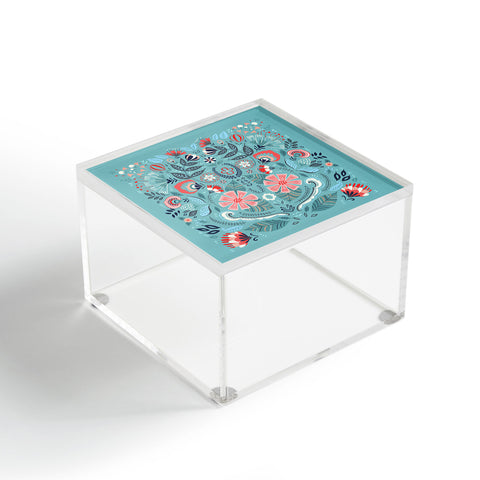 Pimlada Phuapradit Folk Floral Blue Acrylic Box
