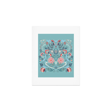 Pimlada Phuapradit Folk Floral Blue Art Print