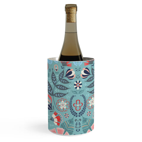 Pimlada Phuapradit Folk Floral Blue Wine Chiller