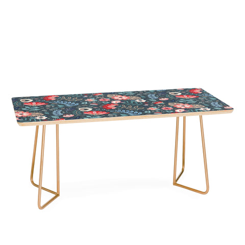Pimlada Phuapradit Folk Floral Gray Coffee Table