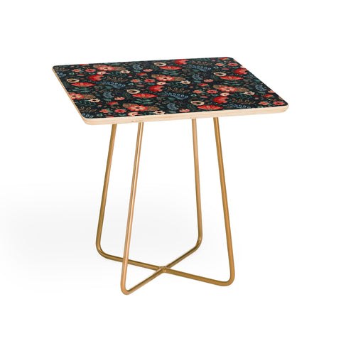Pimlada Phuapradit Folk Floral Gray Side Table