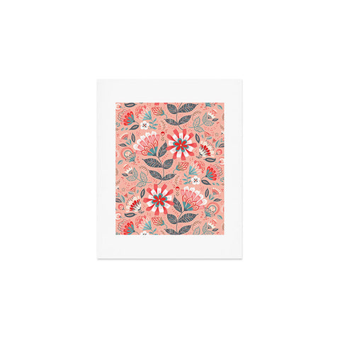 Pimlada Phuapradit Folk Floral Pink Art Print