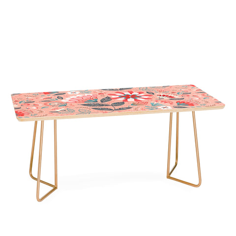 Pimlada Phuapradit Folk Floral Pink Coffee Table