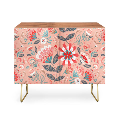 Pimlada Phuapradit Folk Floral Pink Credenza